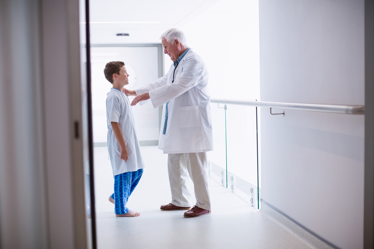 Doctor talking with a young patient
