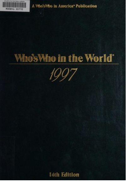Marquis Who's Who in the World cover